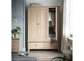 Modern Country Oak Triple Wardrobe - room